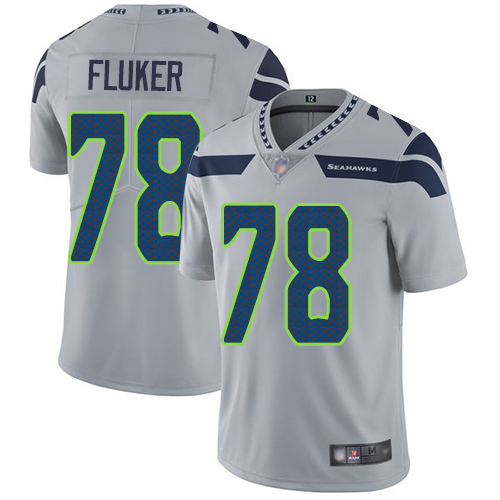 Seattle Seahawks Limited Grey Men D.J. Fluker Alternate Jersey NFL Football #78 Vapor Untouchable->youth nfl jersey->Youth Jersey